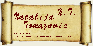 Natalija Tomazović vizit kartica